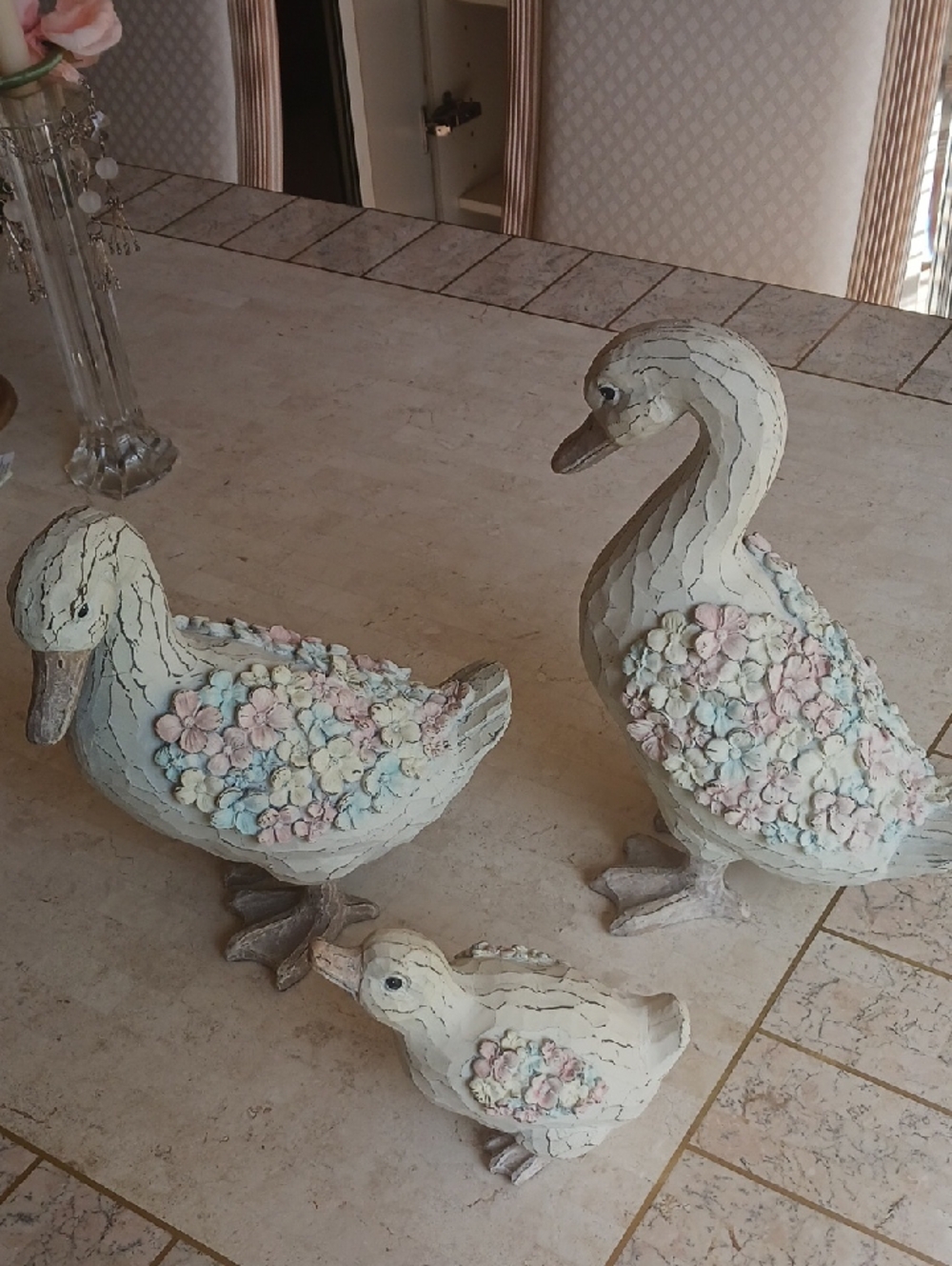 Home Decor/Duck Family,,set of 3,indoor/outdoor,Valeri/Qvc, New Set/ "Resin"